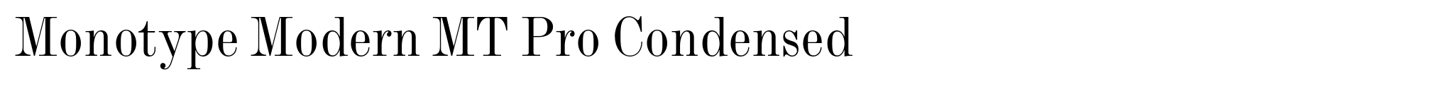 Monotype Modern MT Pro Condensed image